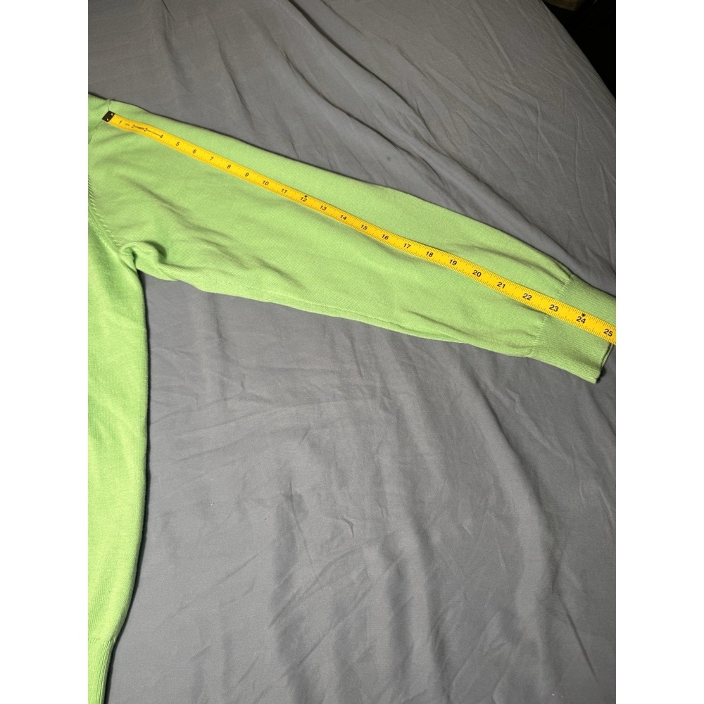 Greg Norman Med‎ Pull Over Golf Sweater Long Sleeve V Neck light green XL - Picture 9 of 11